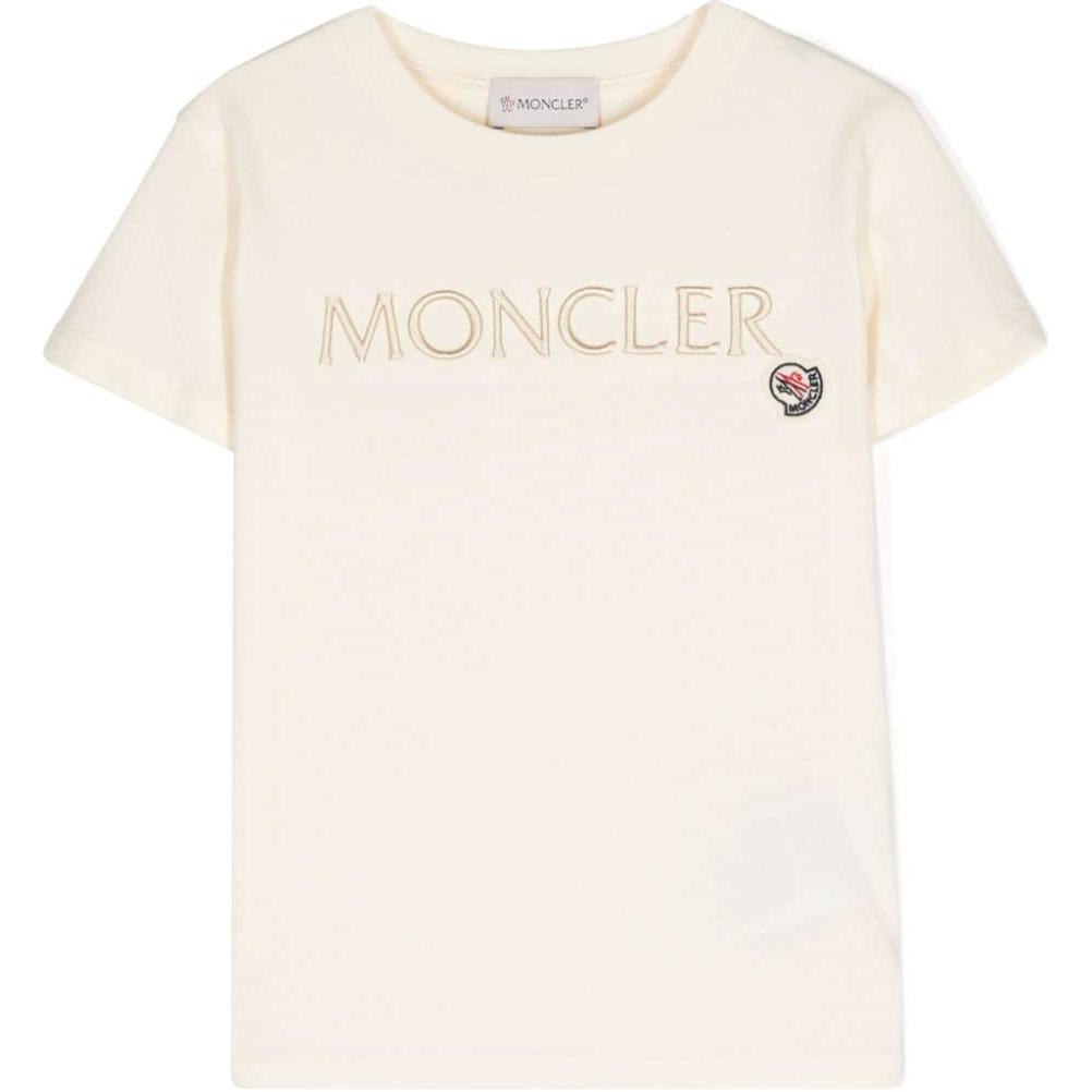 Детская футболка Moncler 9548C0000683907050 (кремовая)
