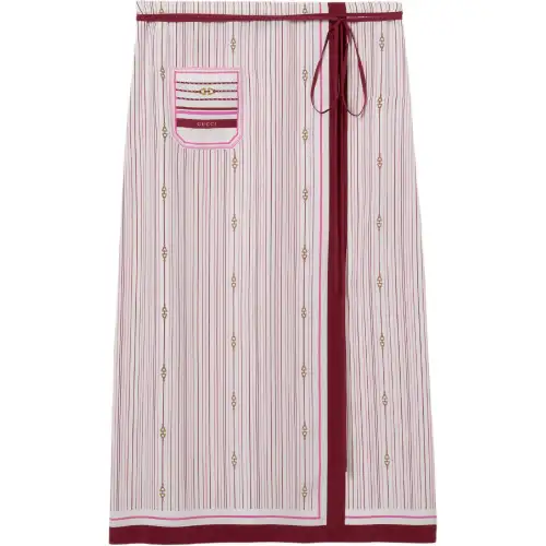 GUCCI Printed Silk Skirt