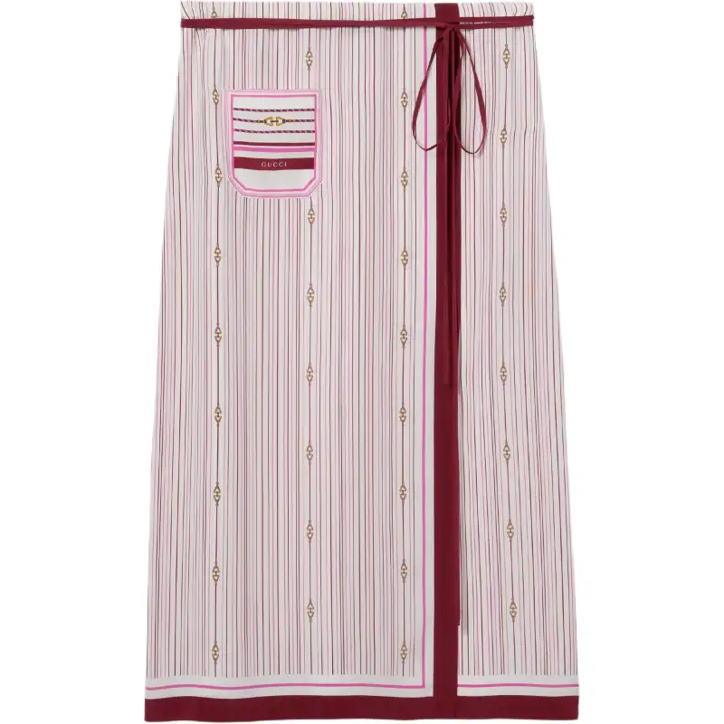 GUCCI Printed Silk Skirt