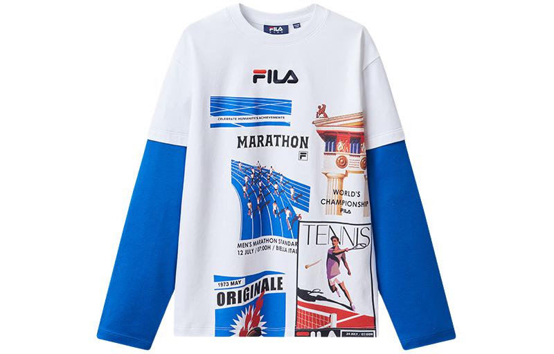 Мужская футболка Fila с длинным рукавом (белая)