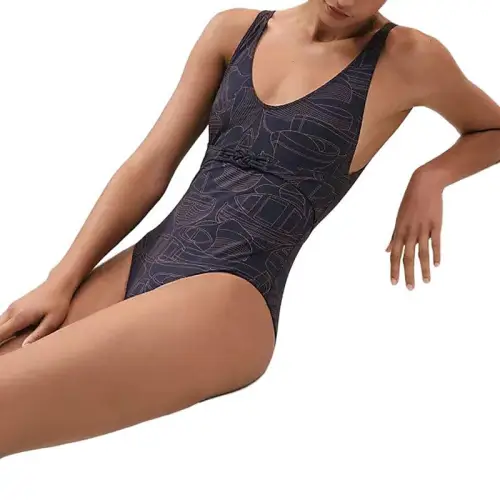 HERMES One piece Swimsuit Women's Blue