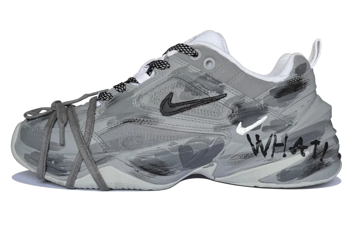 Nike M2K Tekno Moon Mail, Desert Hills Low top Chunky Sneakers Women's Gray