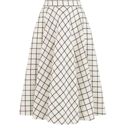 DIOR SS24 Casual Long Skirt Women's Black White