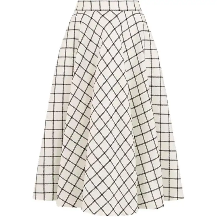 DIOR SS24 Casual Long Skirt Women's Black White