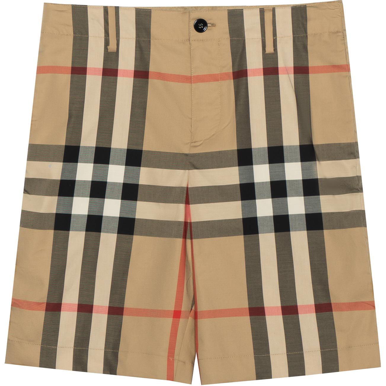 Burberry Burberry signature plaid casual shorts children's collection beige
