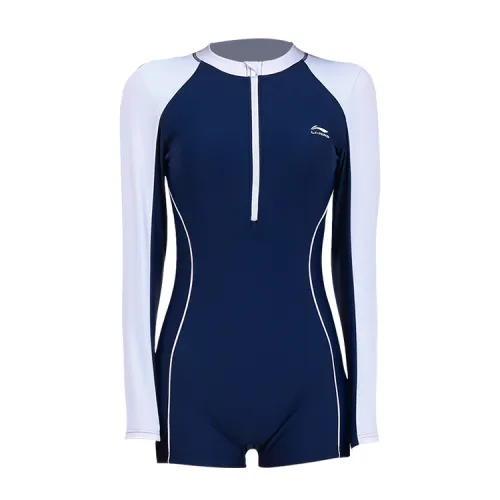 Li Ning One piece Swimsuit Women's Blue White