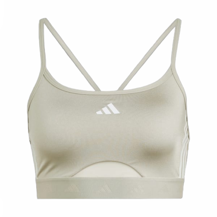 Adidas HYPERGLAM SHINE BRALETTE Sports Underwear Women's Gray White