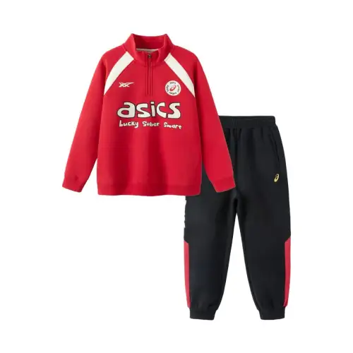 ASICS Sports suit for leisure, fashionable comfortable universal long-sleeve, trousers, simple and elegant design, for teenagers