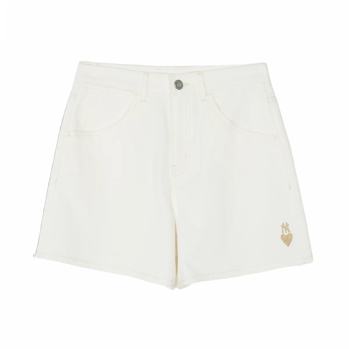 MLB New York Yankees Denim Shorts Women's Ecru