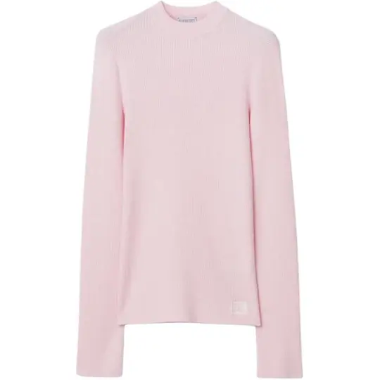 Burberry Logo-patch Rib Knit Jumper