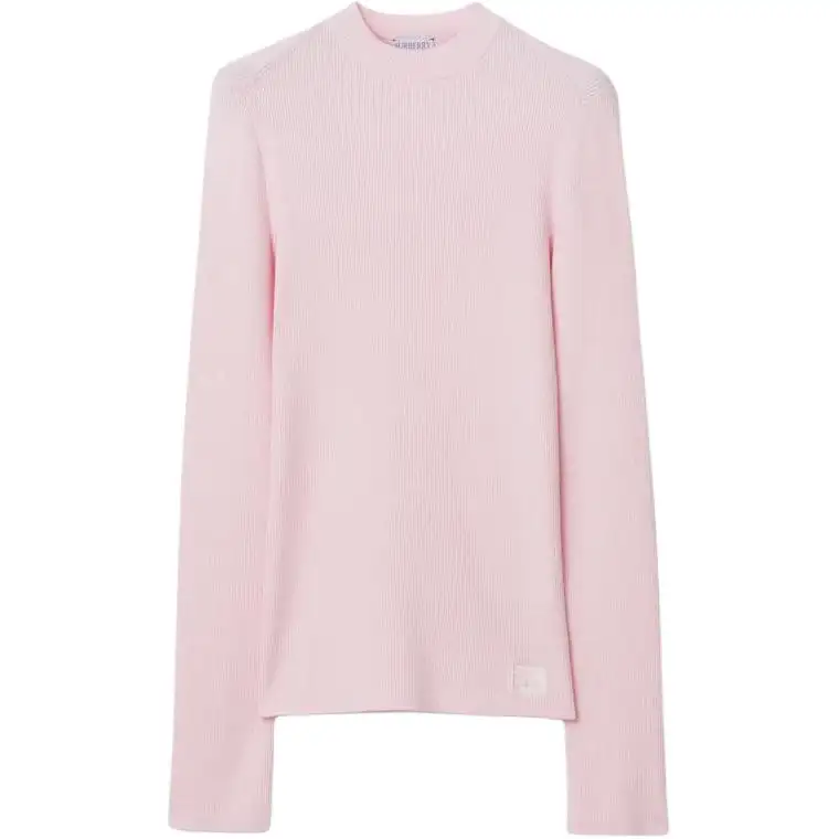 Burberry Logo-patch Rib Knit Jumper