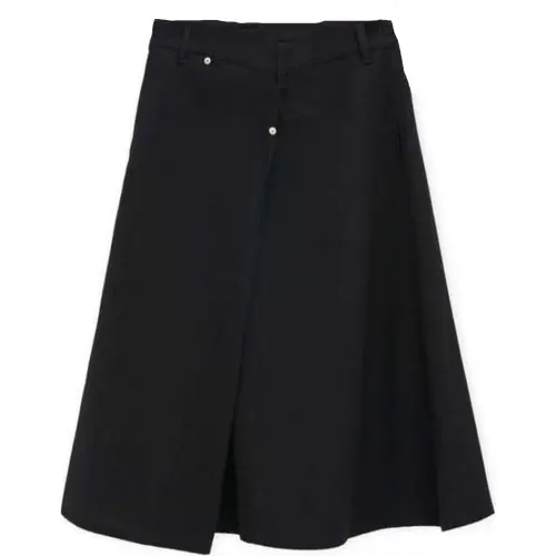 LOEWE SS25 Women's Pre Selection Collection Casual Long Skirt Women's Black