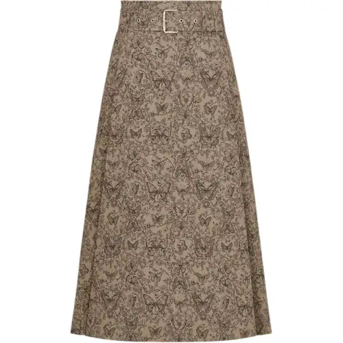 DIOR Casual Long Skirt Women's Beige