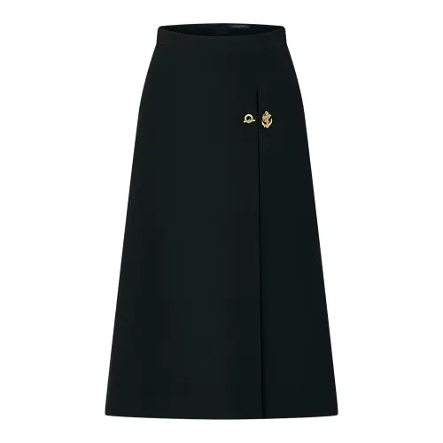 Lv Anchor Button A Line Skirt