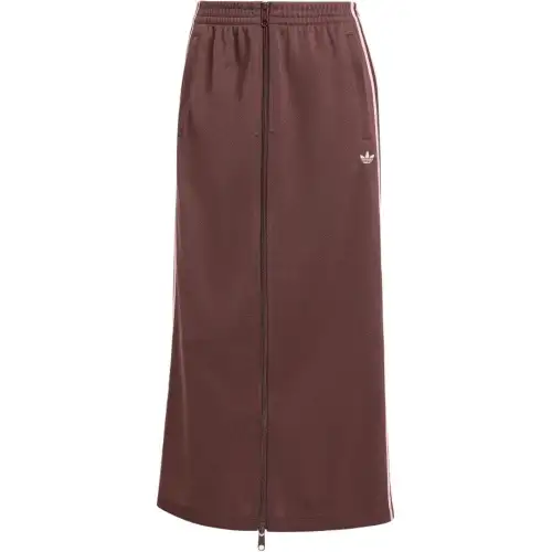 Adidas Originals 70s FW24 Casual Long Skirt Women's Dark Brown