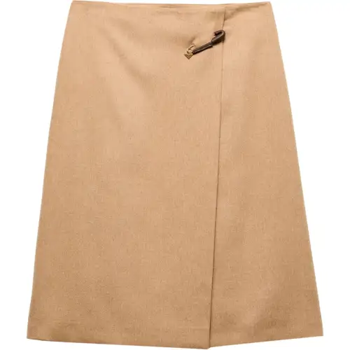 PRADA FW24 Casual Long Skirt Women's Camel