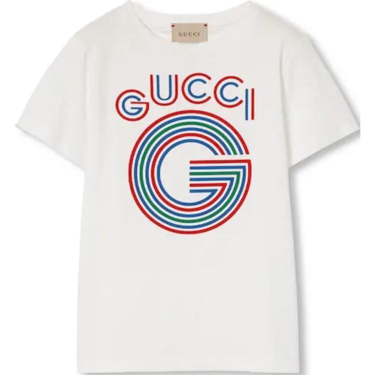 Детская футболка Gucci GUCCIT FW24 Logo (белая)