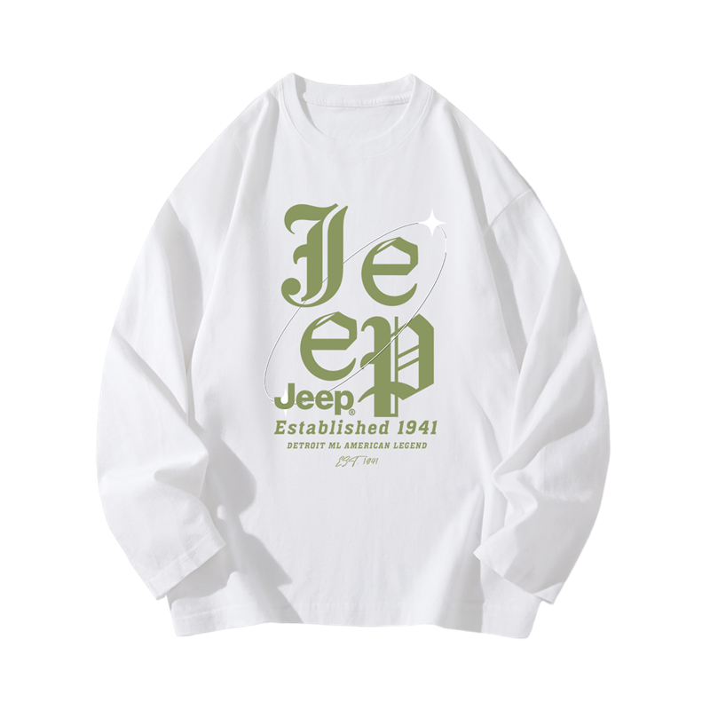 Футболка Jeep Logo Print Longsleeve (серая)