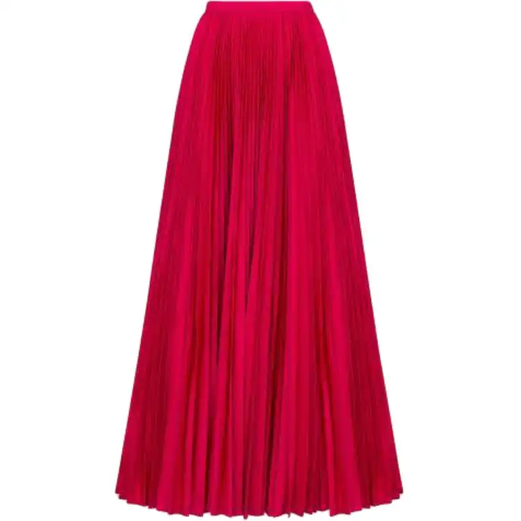 DIOR Casual Long Skirt Women's Burgundy