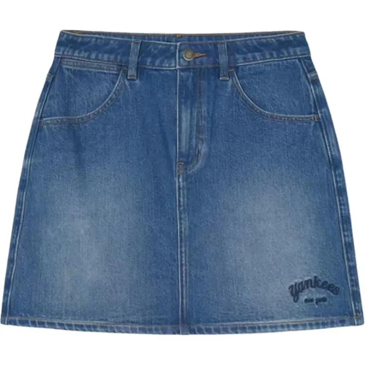 MLB New York Yankees Denim Short Skirts Women's Blue