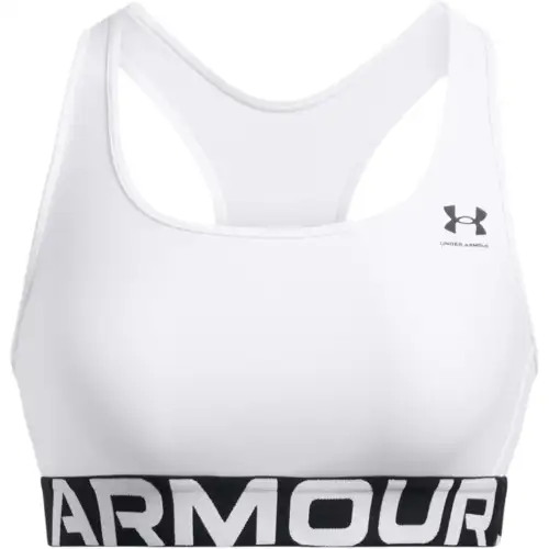 Under Armour HeatGearBranded Mid Sports Bra Sports Underwear Women's White
