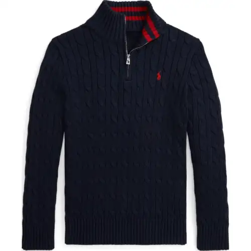 Polo Ralph Lauren Sweater, navy children's long-sleeve, children's clothing, high collar