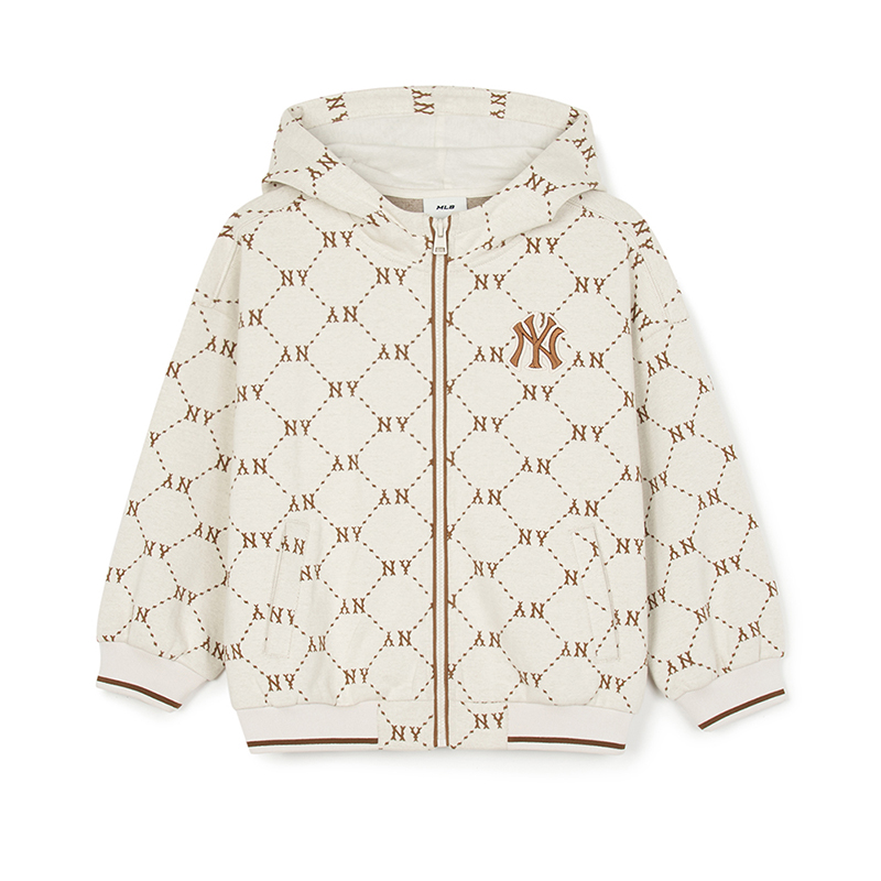 Детское худи MLB Kids Monogram (кремовое)