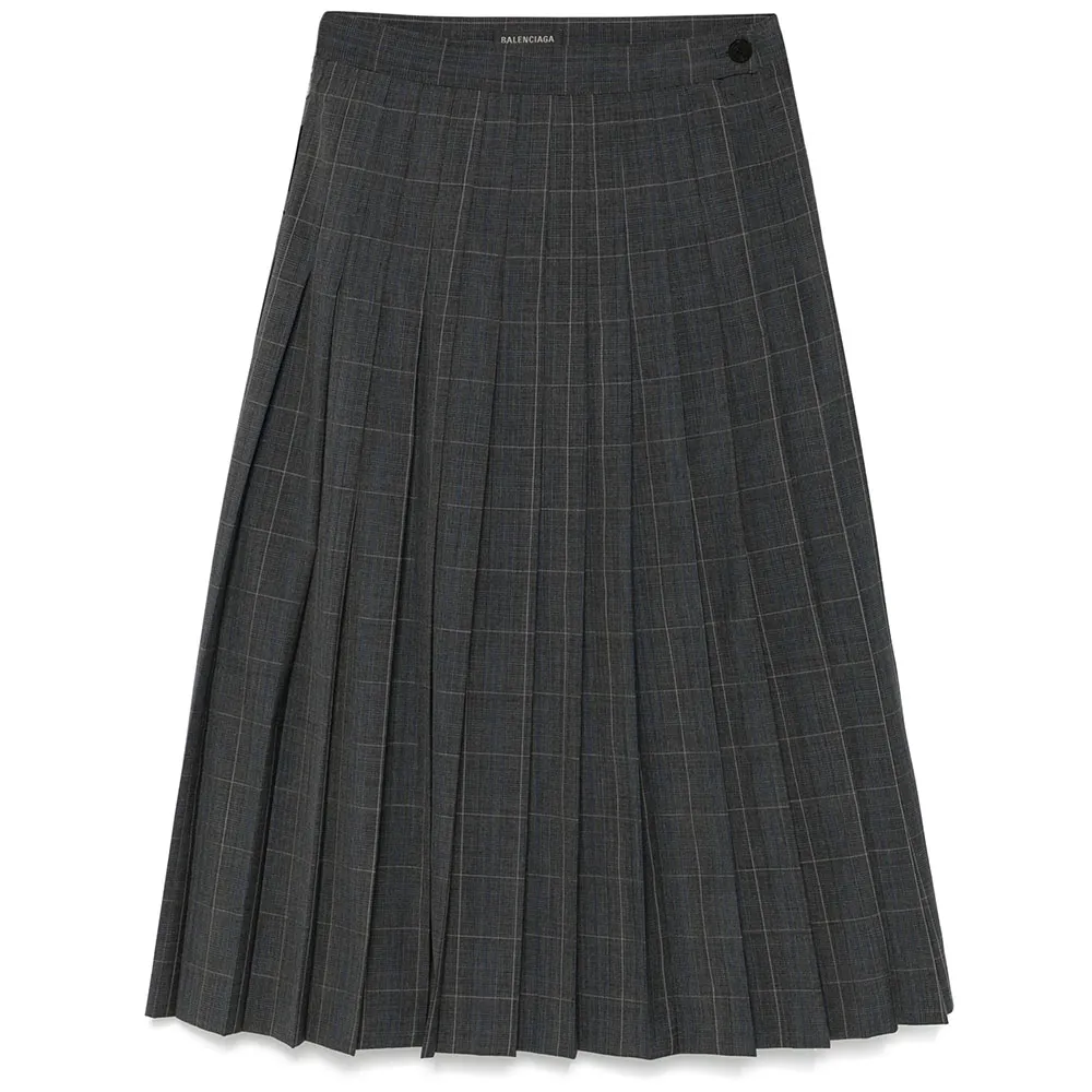 Balenciaga checked midi skirt