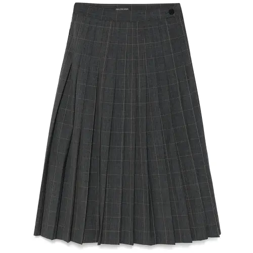 Balenciaga checked midi skirt