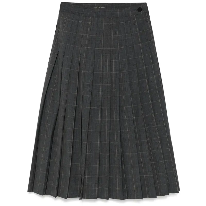 Balenciaga checked midi skirt