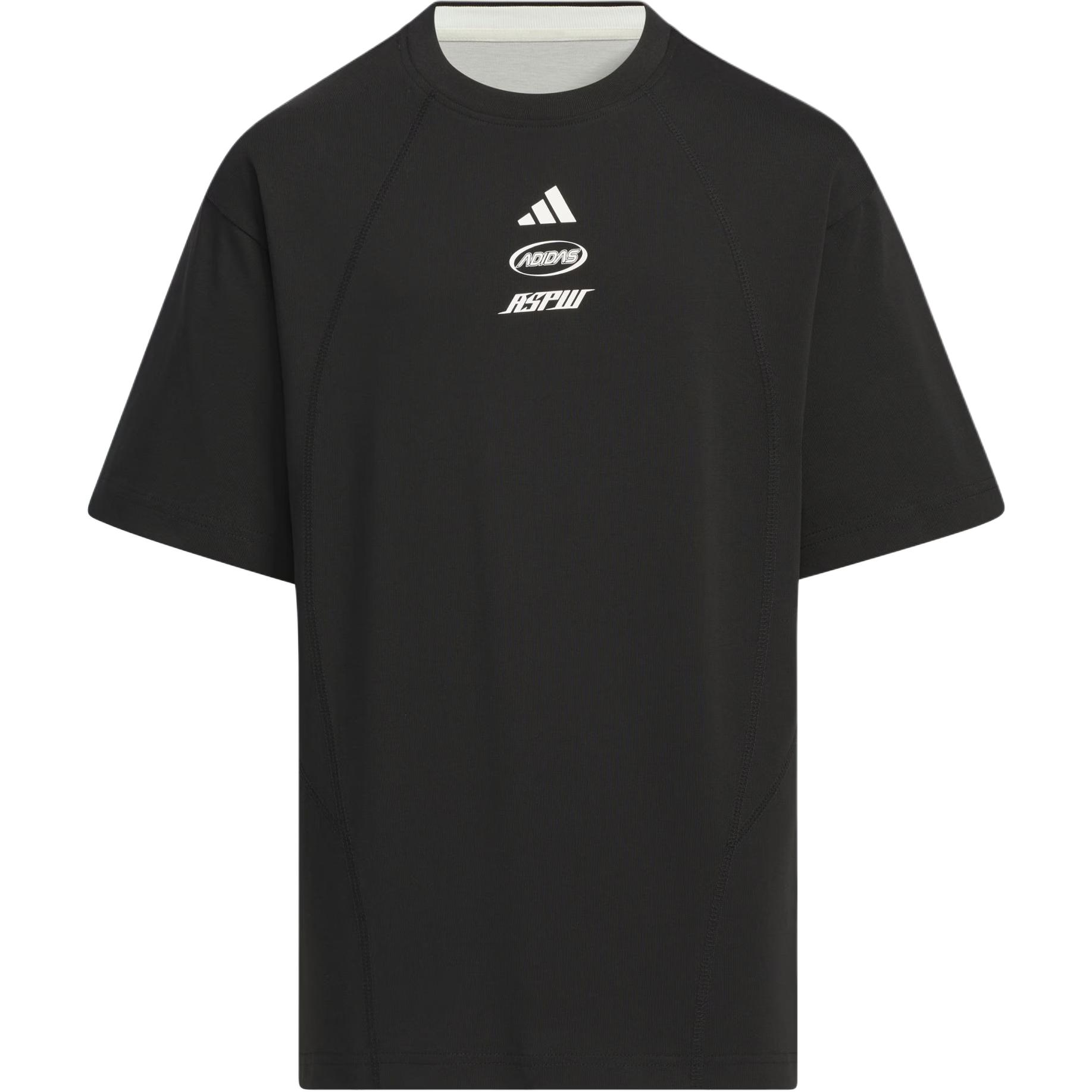 Мужская футболка adidas двухслойная (черно-белая)