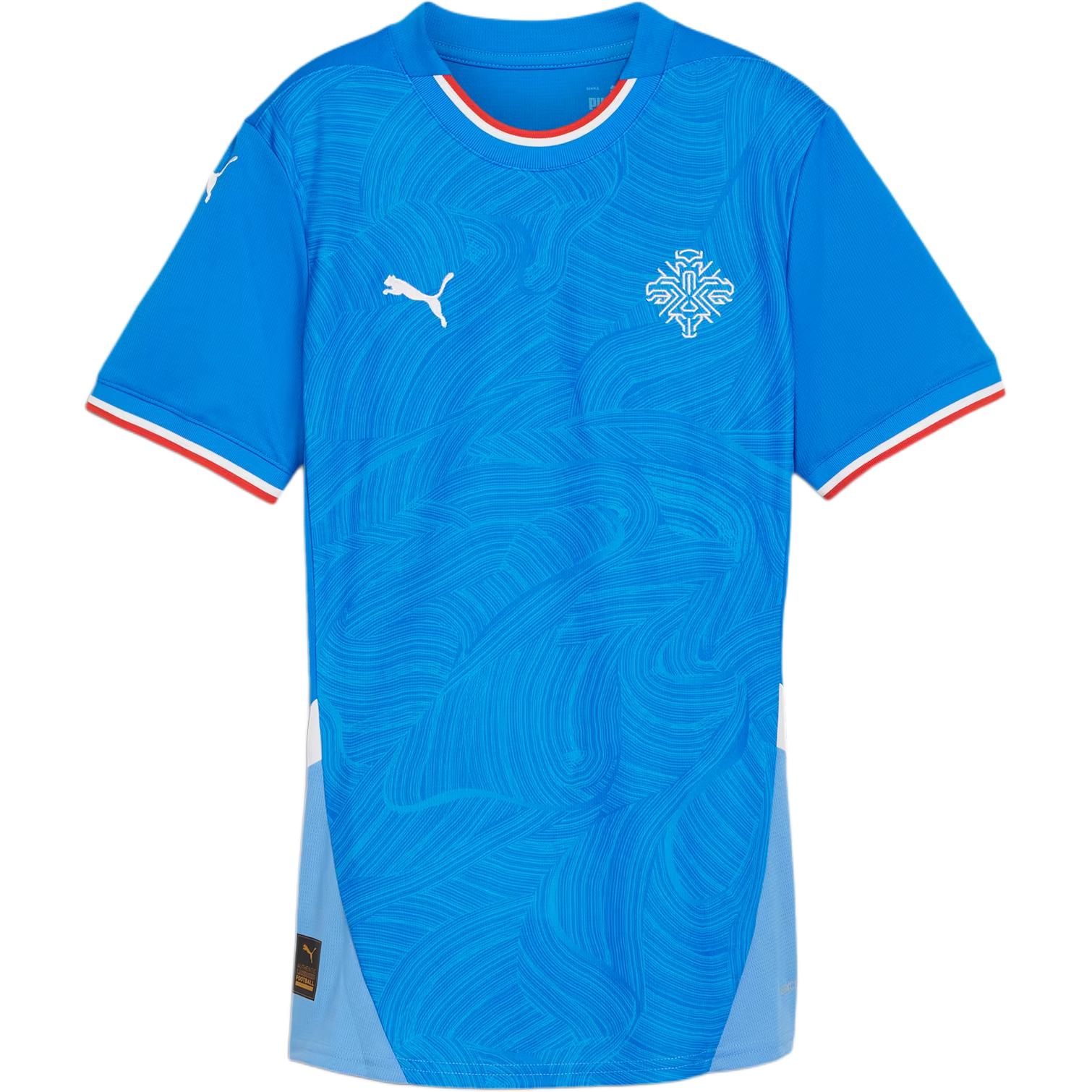 PUMA Iceland 2024 Women's Home Football Jersey Soccer Jersey Women's Racing Blue