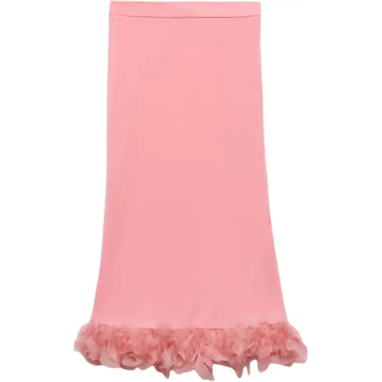 PRADA Casual Long Skirt Women's Pink
