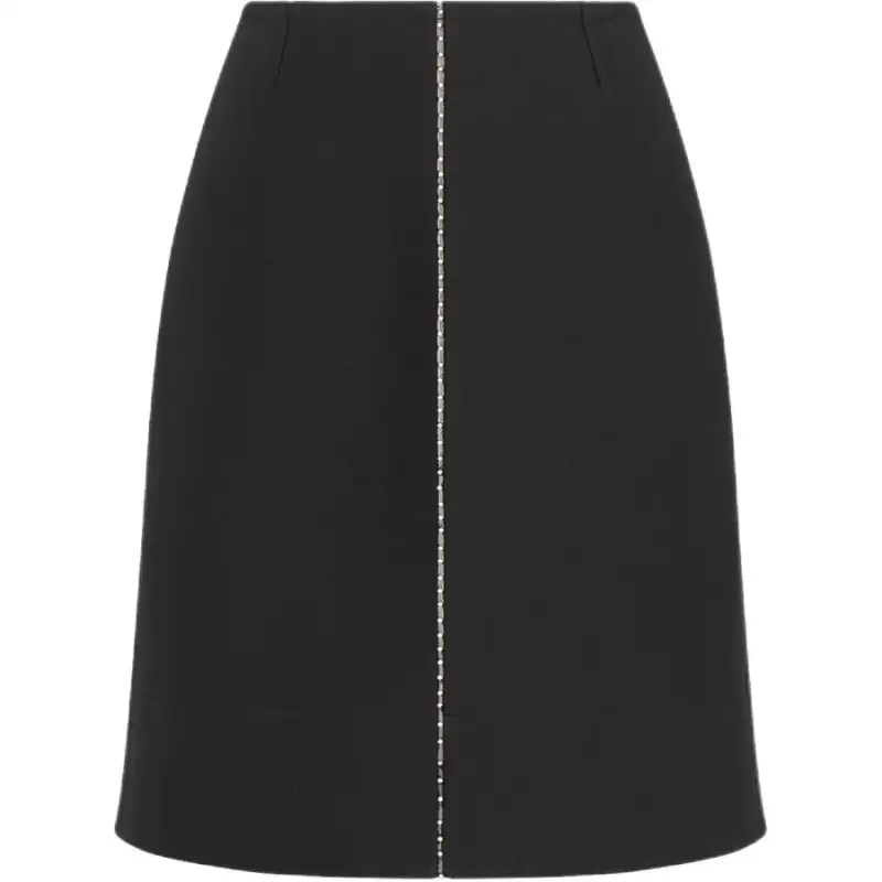 DIOR FW24 Casual Long Skirt Women's Black