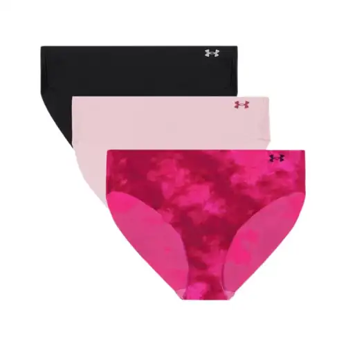 Under Armour PureStretch Bikini Women's 3 Pack 3 Pack Dark Pink, Light Pink, Black