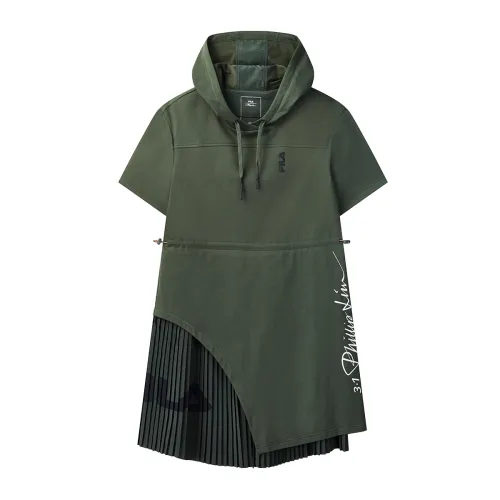 FILA 3.1 Phillip Lim Collaboration Collection Short Sleeved Dress Women's Dark Green