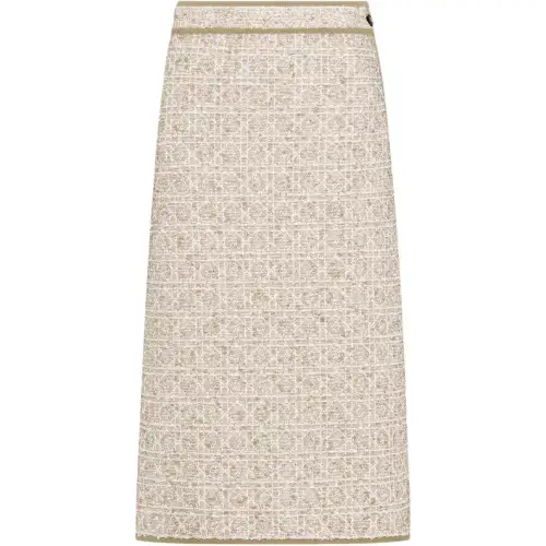DIOR Casual Long Skirt Women's Beige