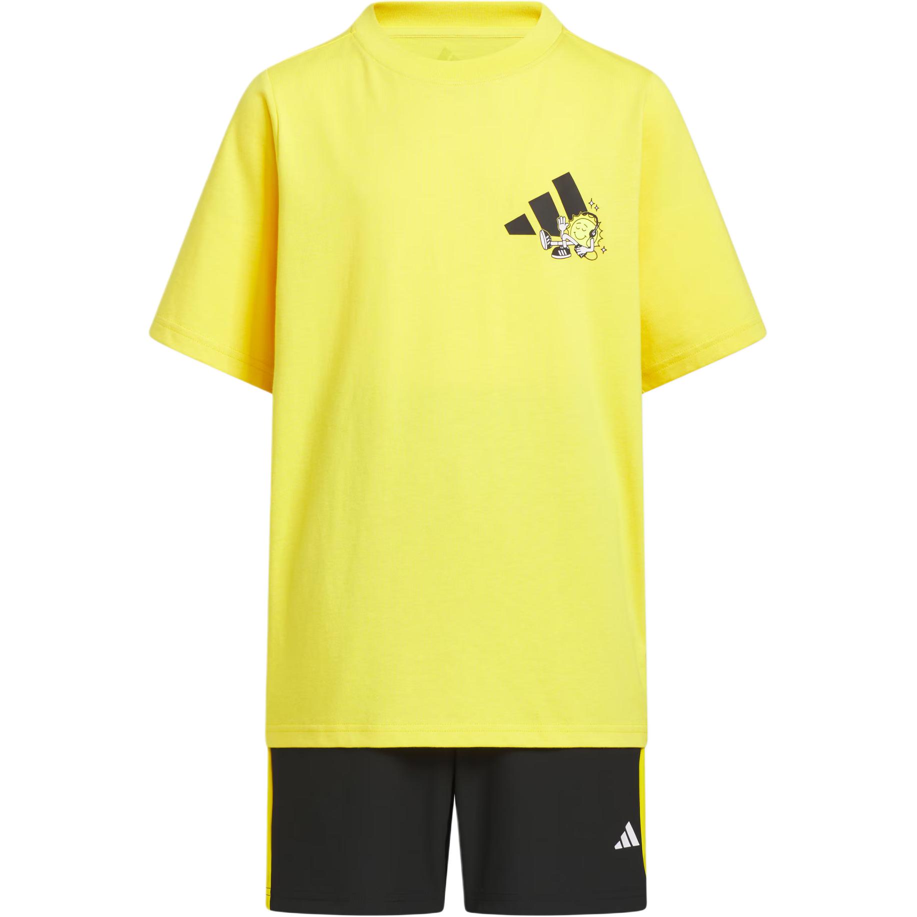 Костюм adidas GRAPHIC TEE SET (желто-черный)