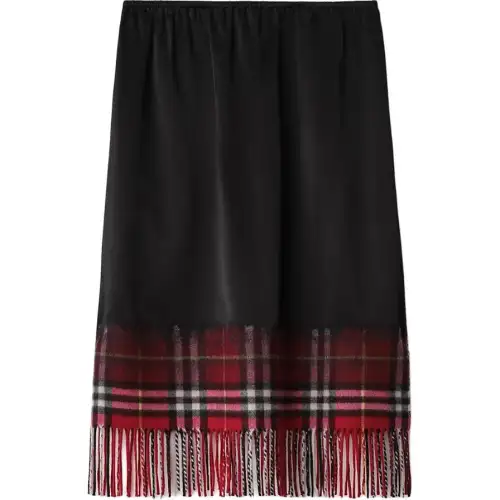 Burberry fringed midi skirt