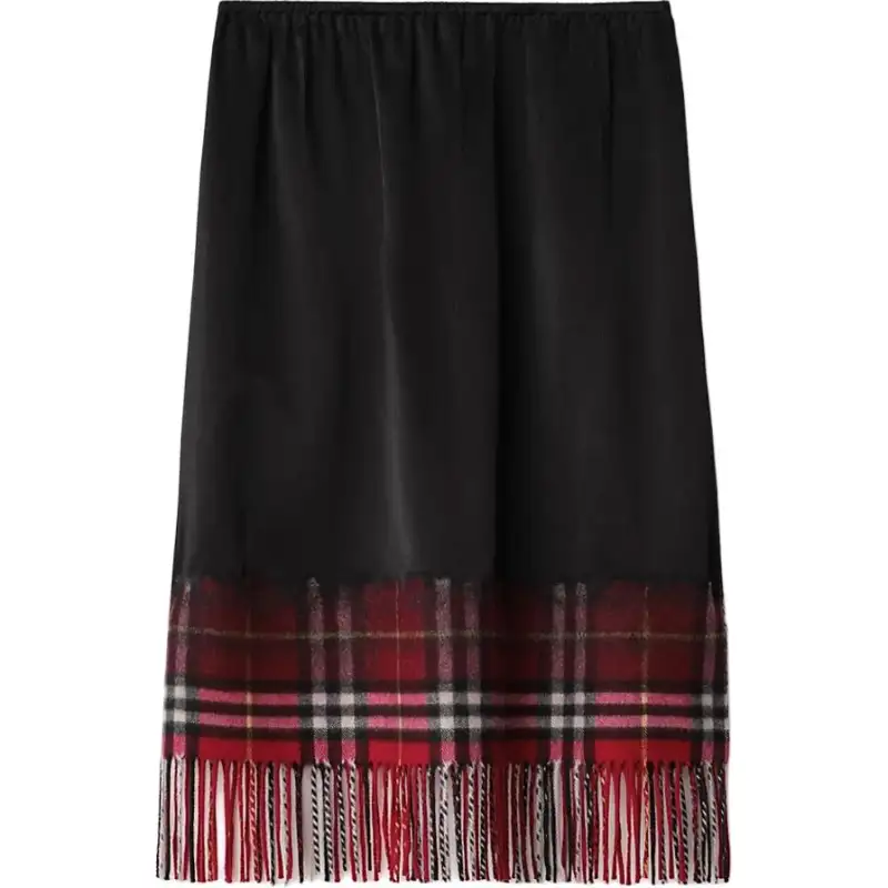 Burberry fringed midi skirt