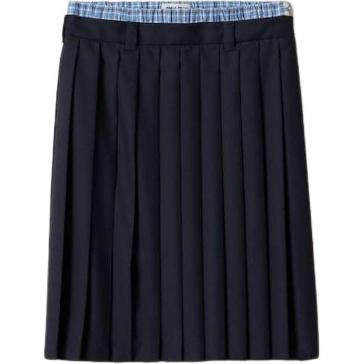 Женская юбка MIU MIU MIU SS25 (синяя)