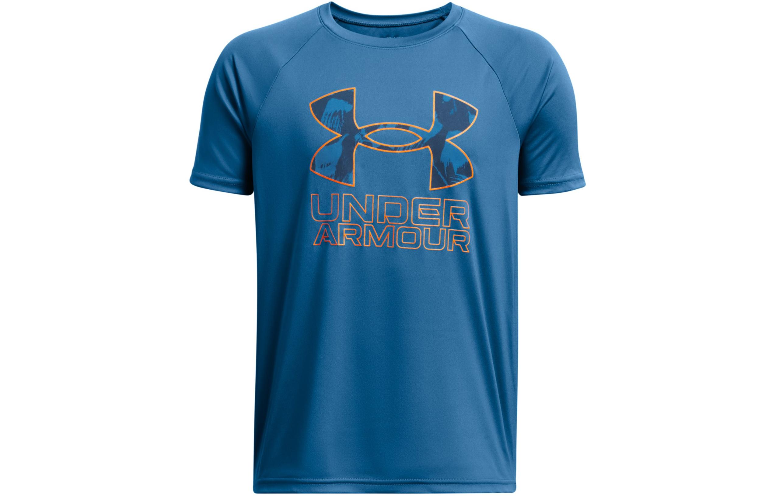 Мужская футболка Under Armour Tech Hybrid Print Fill (синяя)