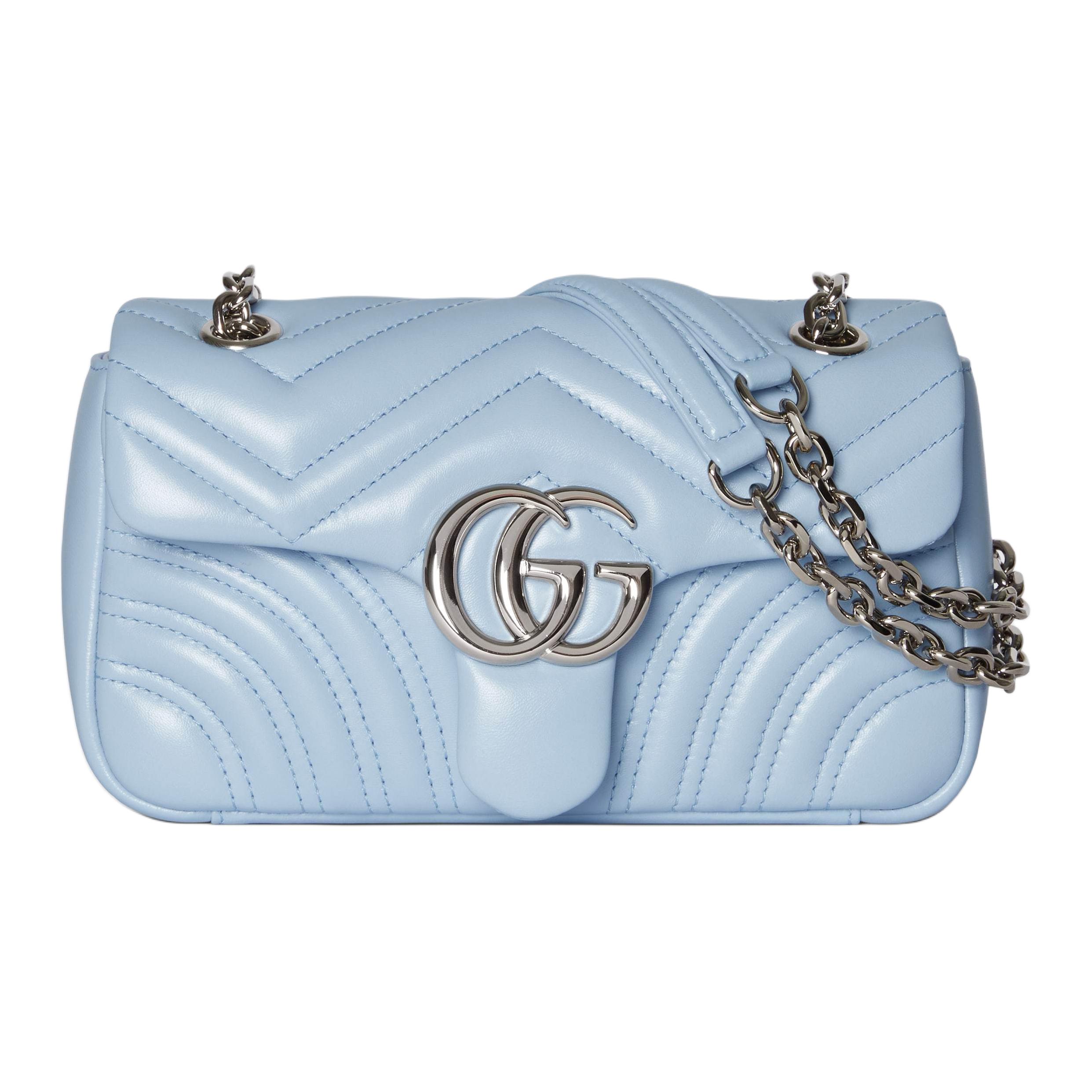 Женская сумка Gucci GG Marmont (голубая)