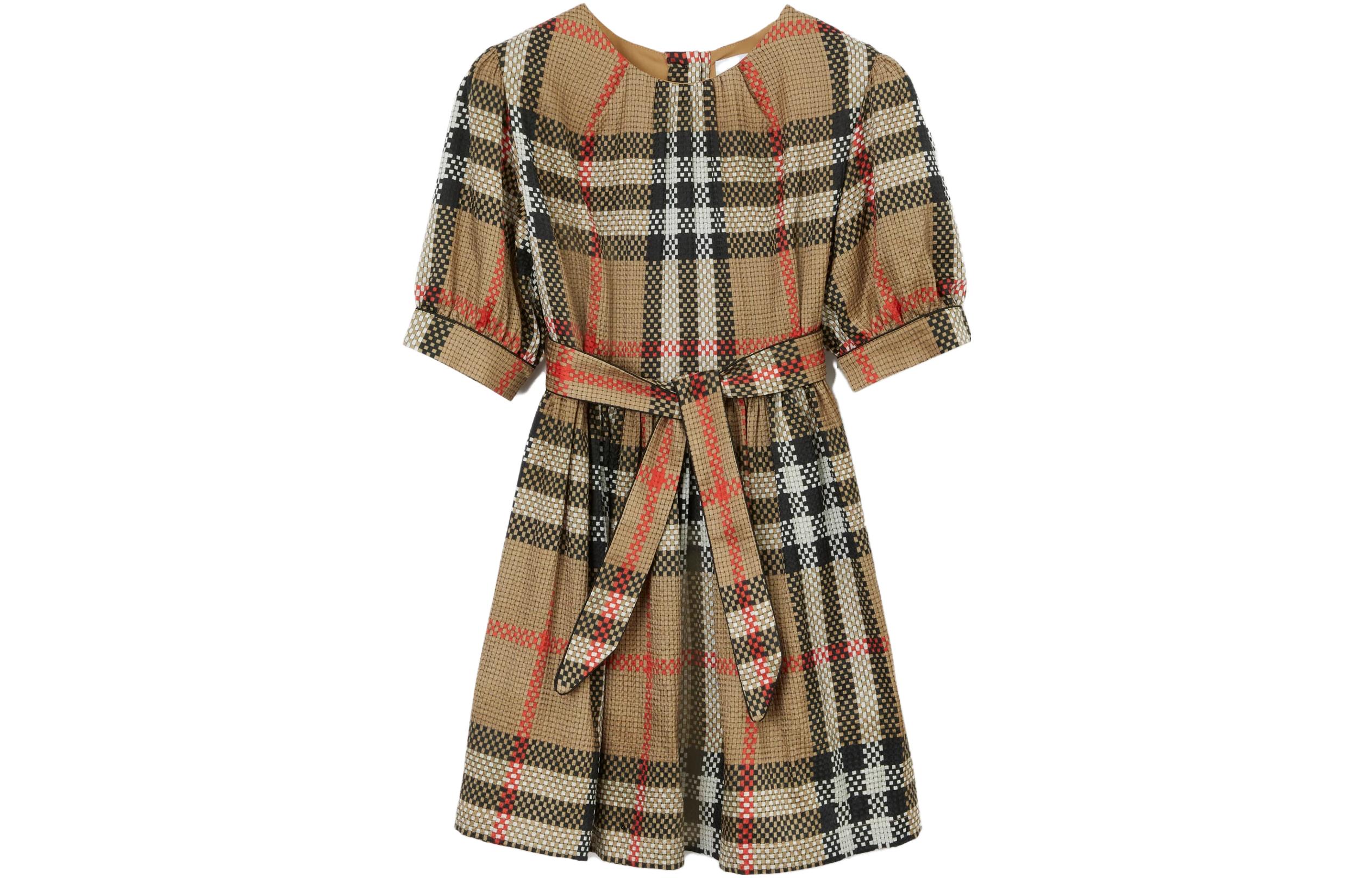 Детское платье Burberry Burberry SS23 (бежевый)