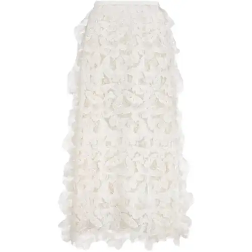 DIOR Casual Long Skirt Women's White