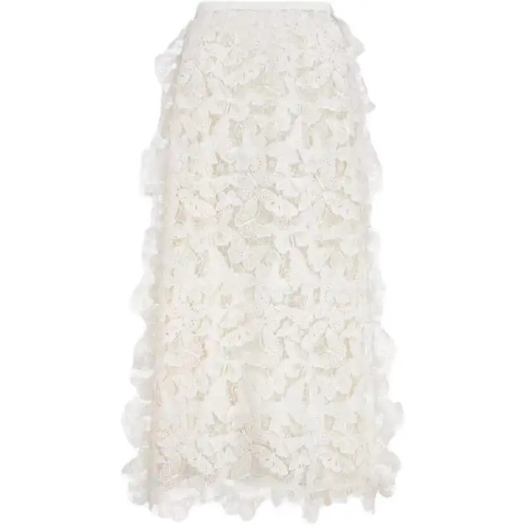 DIOR Casual Long Skirt Women's White