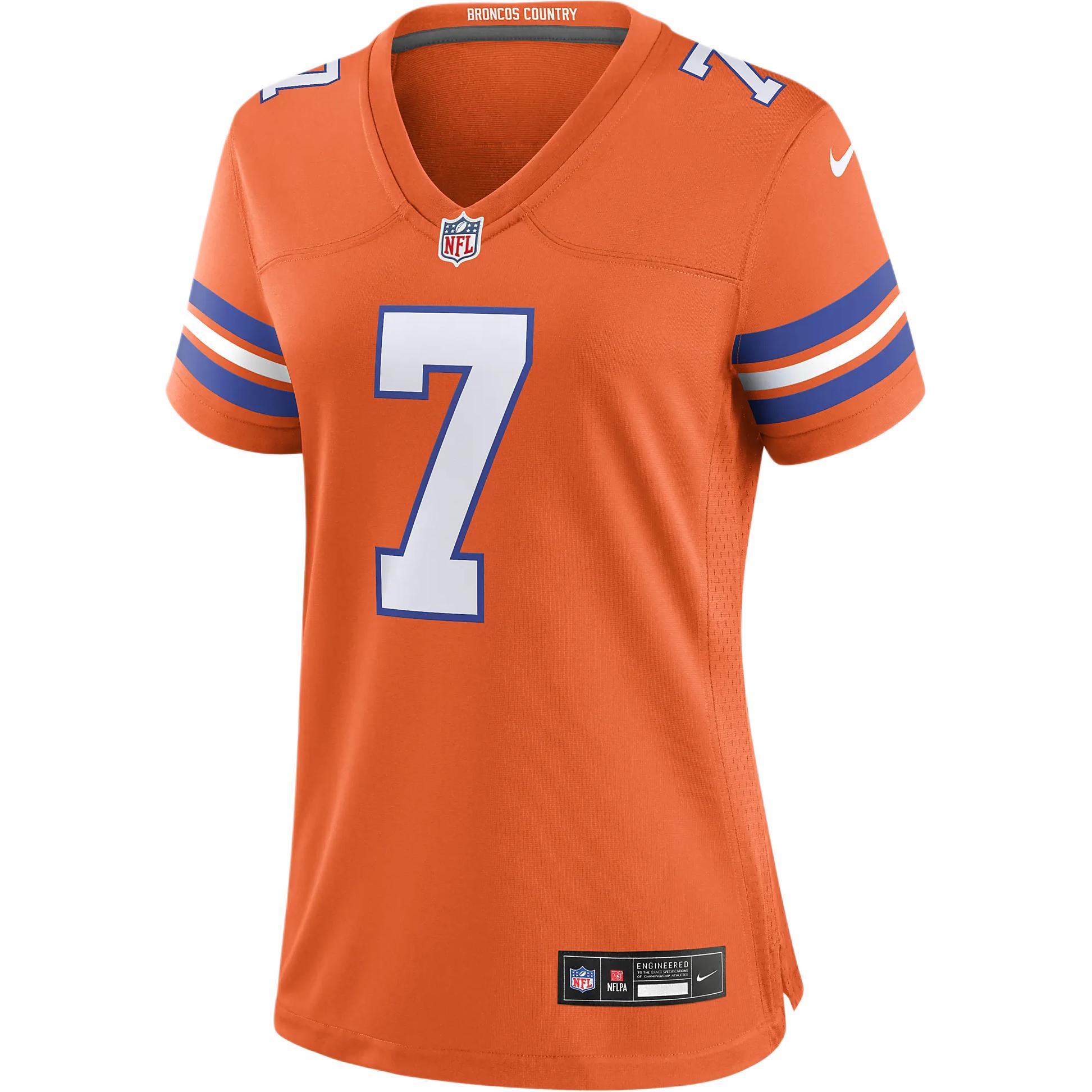 Nike John Elway Denver Broncos Women's Nike Nfl Game Football Jersey
