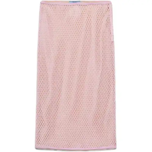 PRADA Cotton Mesh Midi Skirt