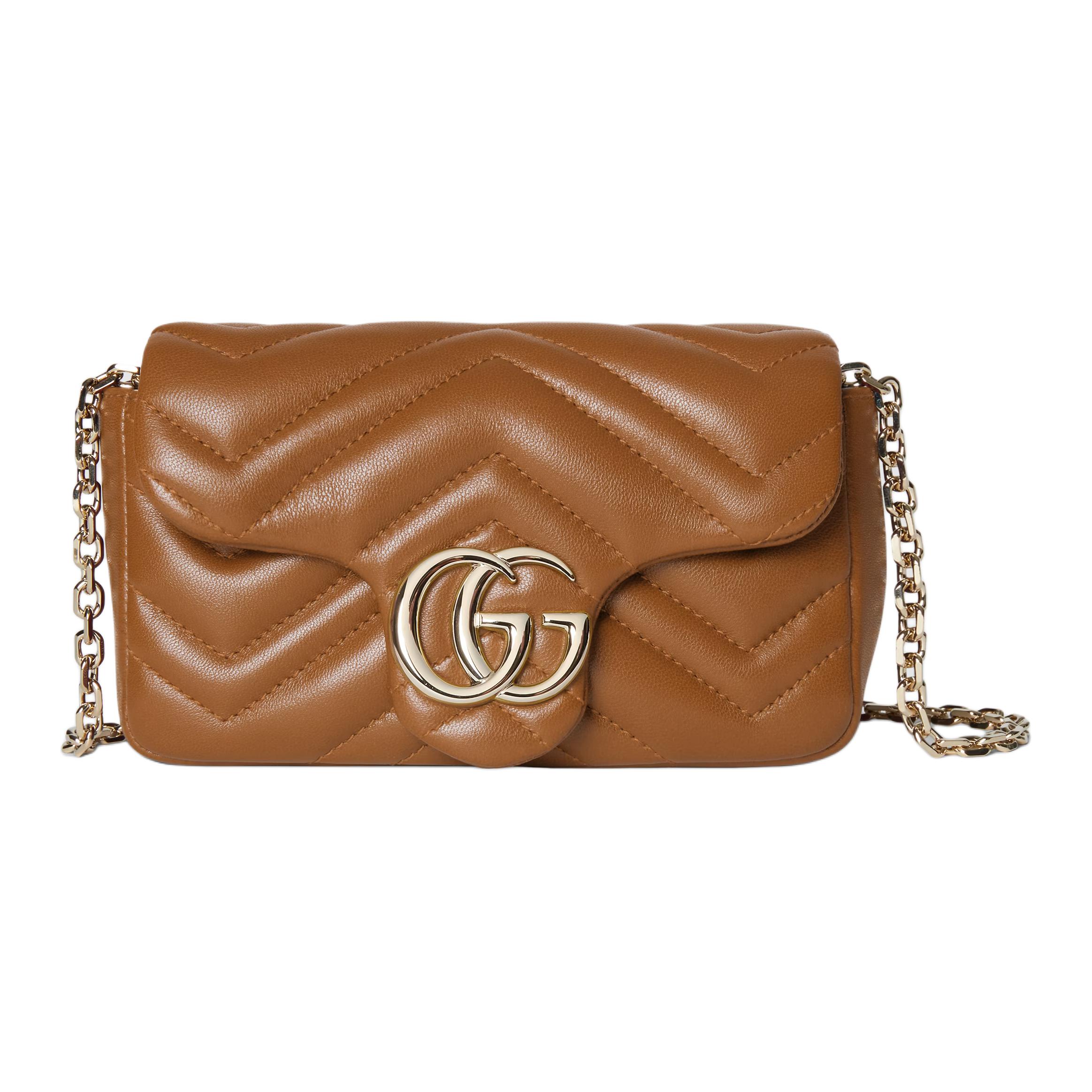 Женская сумка Gucci GG Marmont (коричневая)