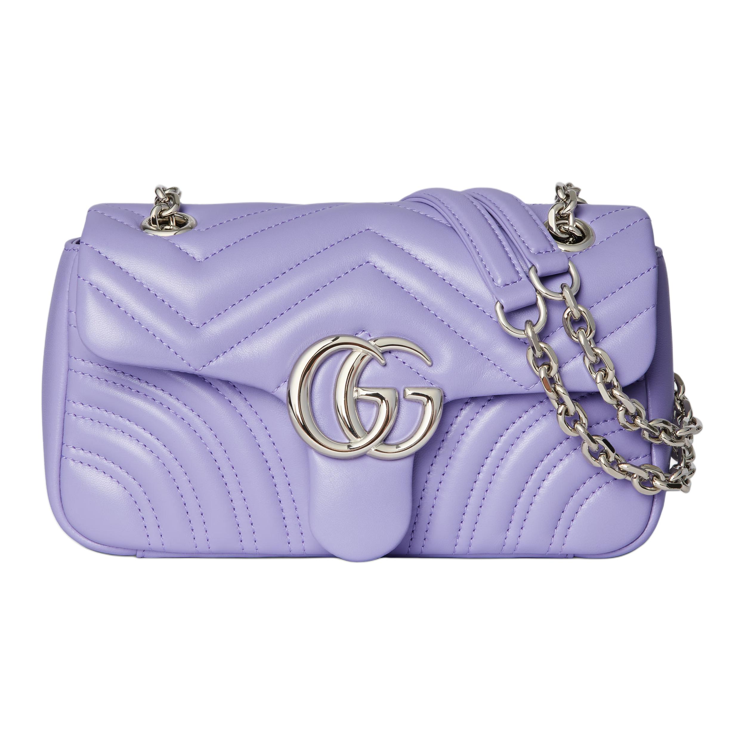 Женская сумка Gucci GG Marmont (сиреневая)